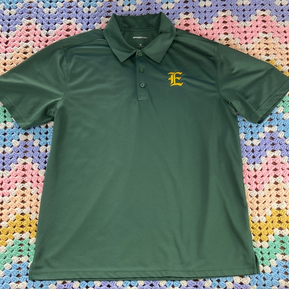 3/$12 Sport-Tek “E” Logo Sports Green Polo Shirt XL Quick Dry Golf
